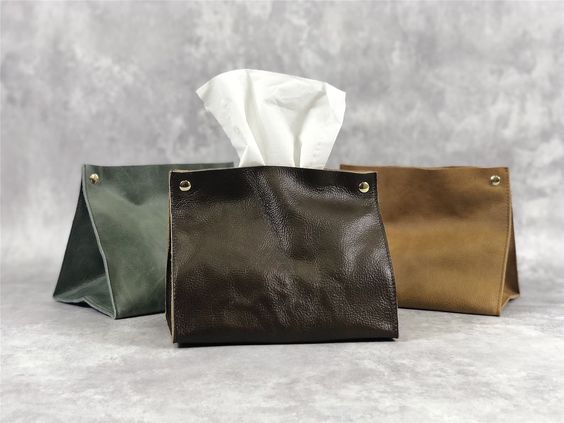 Creative Leather Tissue Box - Tissue Box Cover/ Tissue Box/Vintage Tissue Box Cover/Unique Tissue Box/Eco-leather Tissue Holder